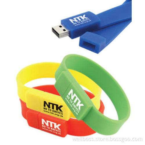 Promotional Silicone USB Bracelet, 1-32GB, Available in Various Designs
